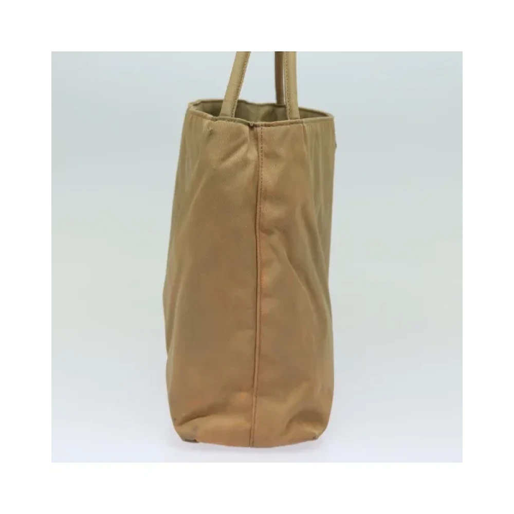 Prada Vintage Pre-owned Nylon handbags Beige Dames
