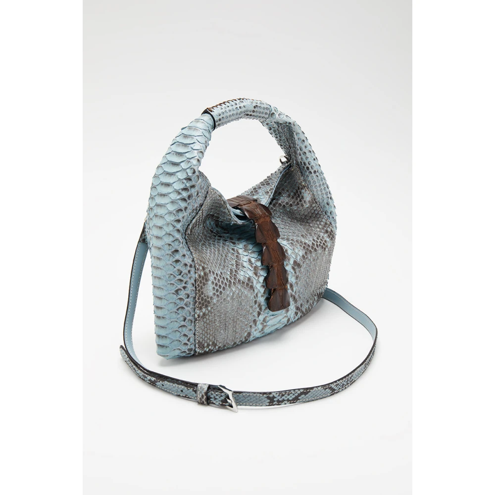 Biagini Mini Avio Handtas in Python en Krokodillenleer Multicolor Dames