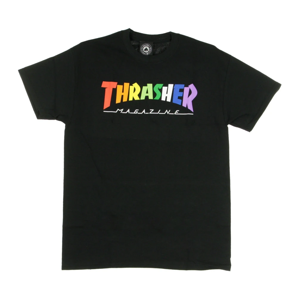 Thrasher Multicolor Regenboog T-shirt Zwart Heren T-shirt Black Heren