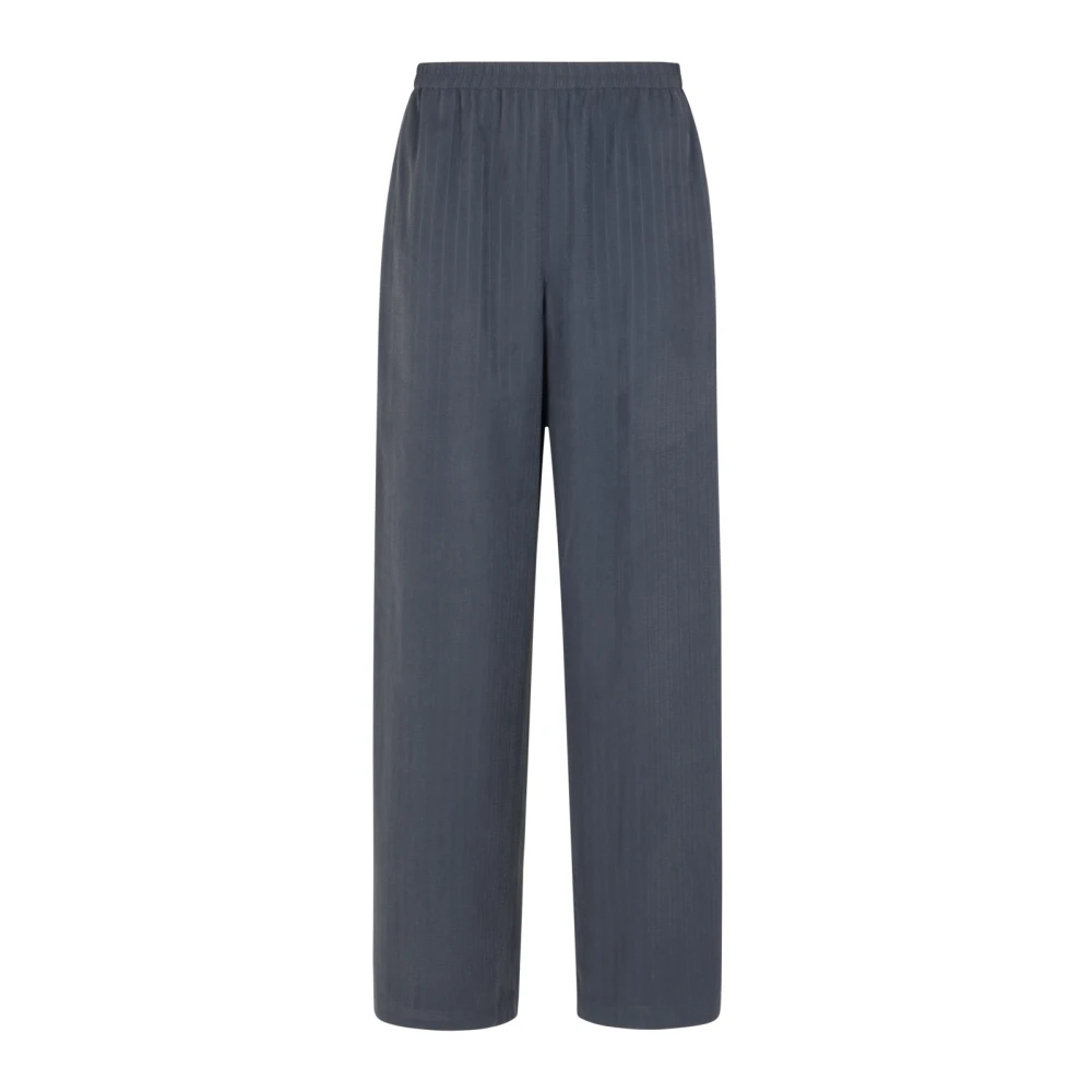 Emporio Armani Women's Blue Wide Trousers, M, Wide Trousers