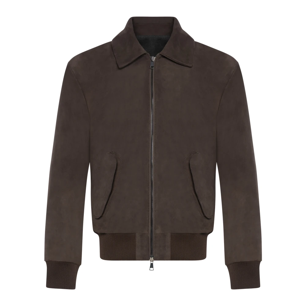 Franzese Collection Men's Brown Leather Jackets, L, Bugatti Jacket