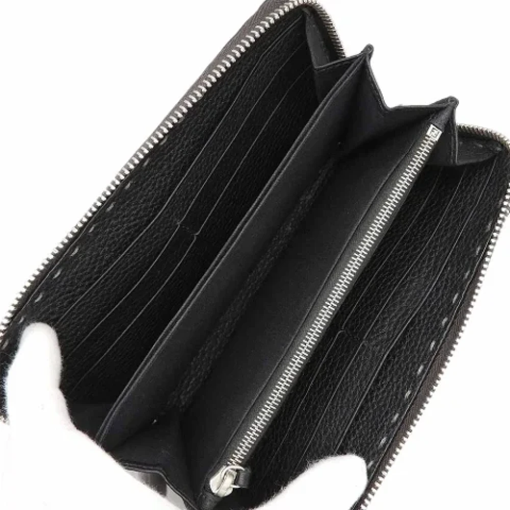 Fendi Vintage Pre-owned Leather wallets Gray Dames