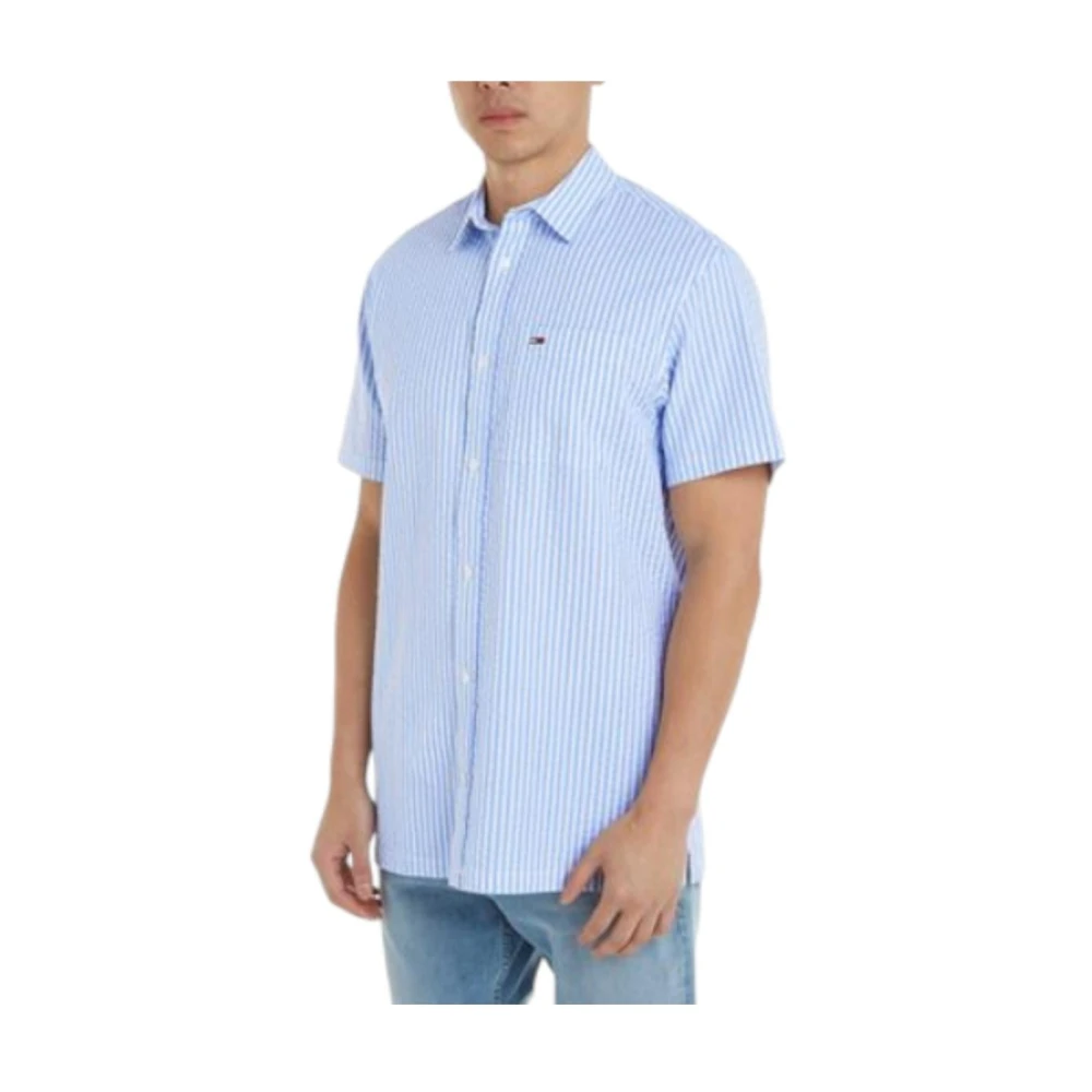 Tommy Hilfiger Short Sleeve Shirts Blue Heren