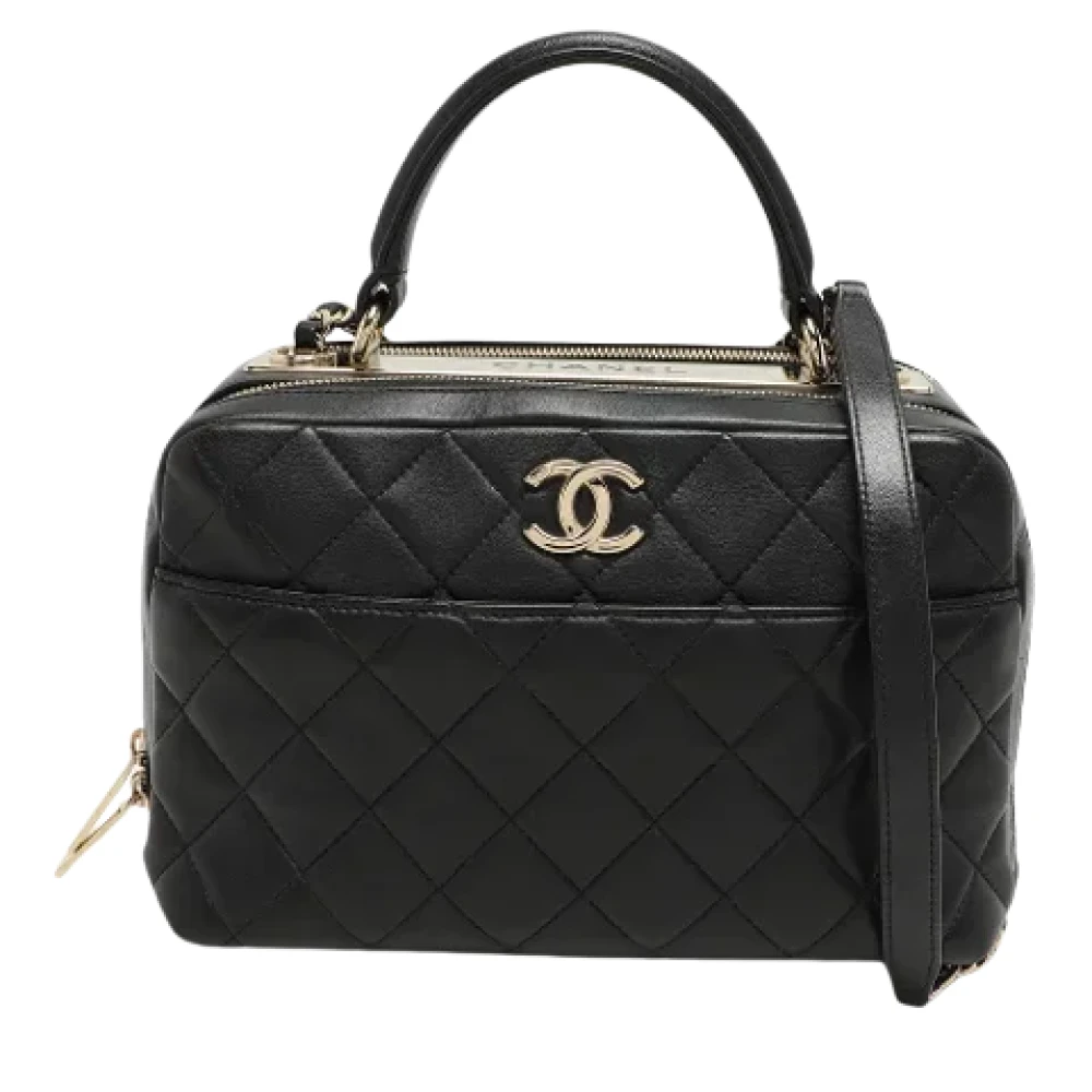 Chanel Vintage Pre-owned Leather handbags Black Dames