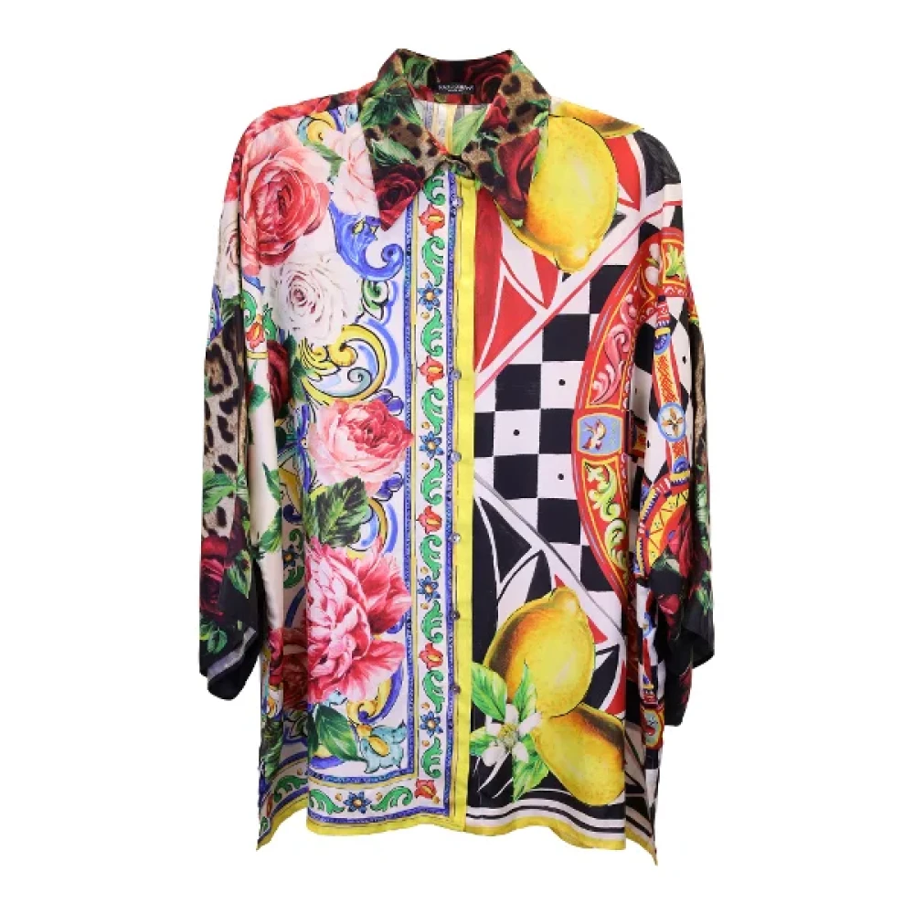 Dolce & Gabbana Pre-owned Silk tops Multicolor Dames