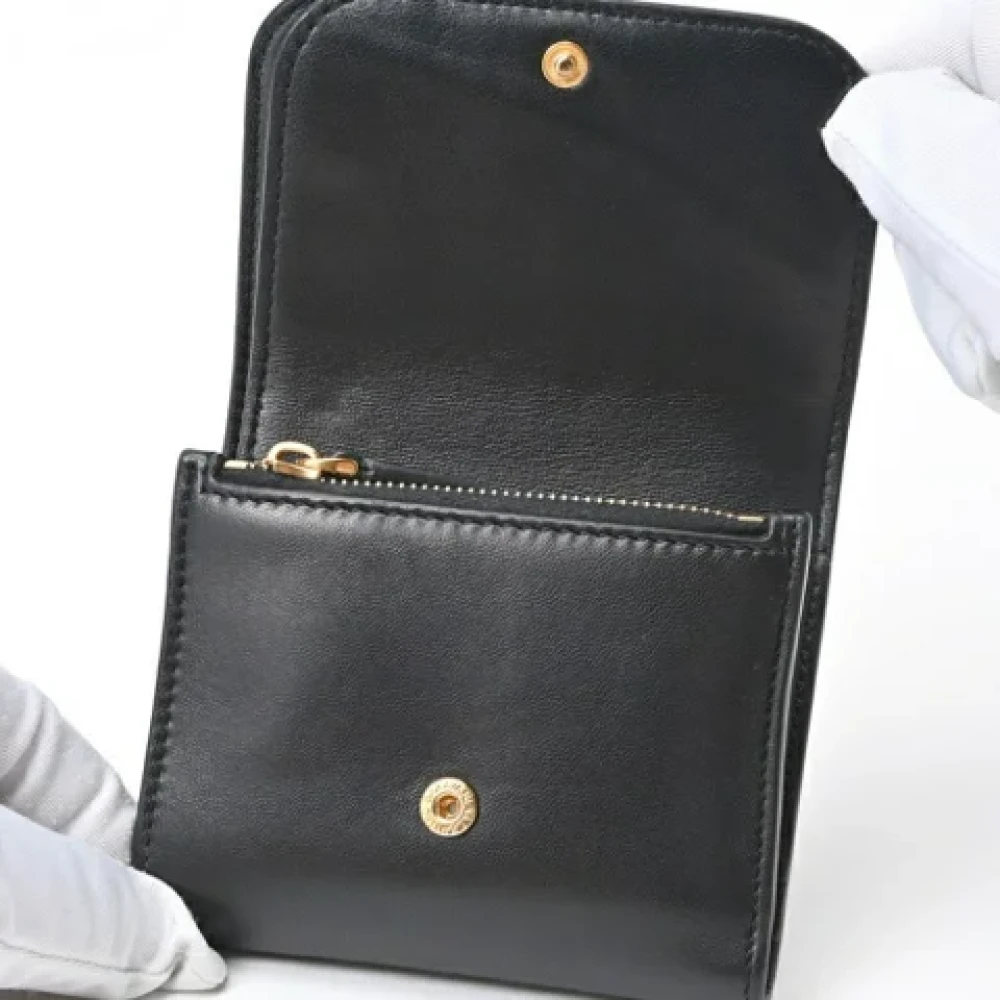 Valentino Vintage Pre-owned Leather wallets Black Dames