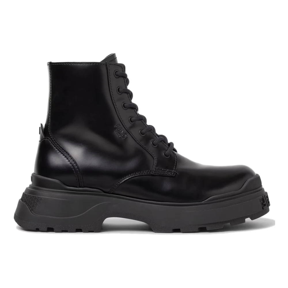Fendi Herren Schwarz Schuhe, K, 44 Eugröße: