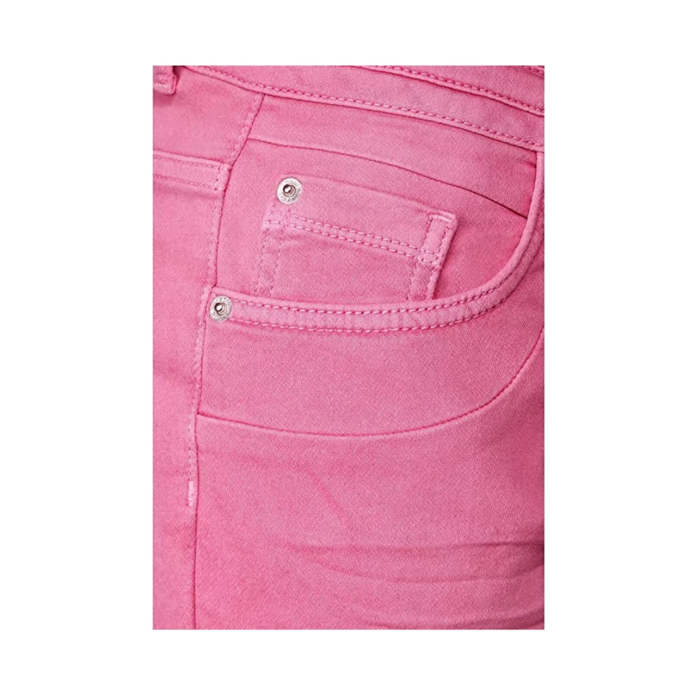 cecil Stijlvolle Denim Jeans Pink Dames