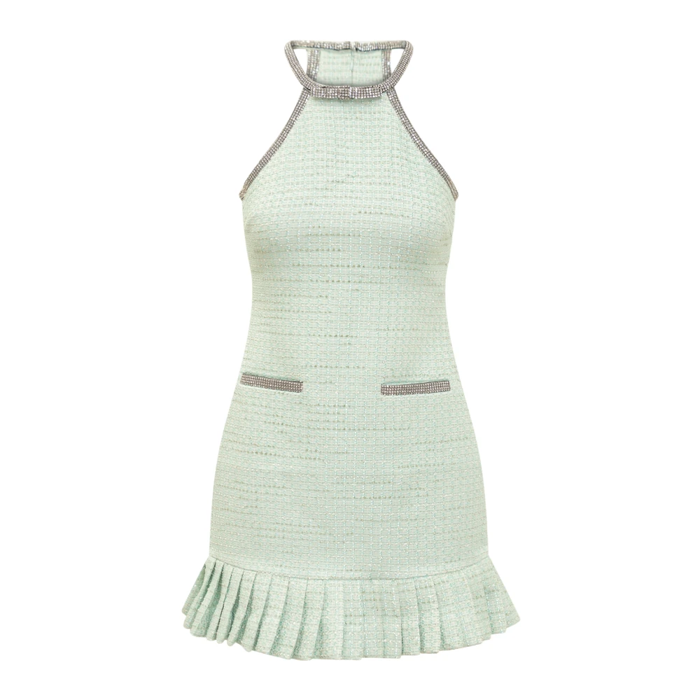Self Portrait Boucle Mini-jurk Blue Dames