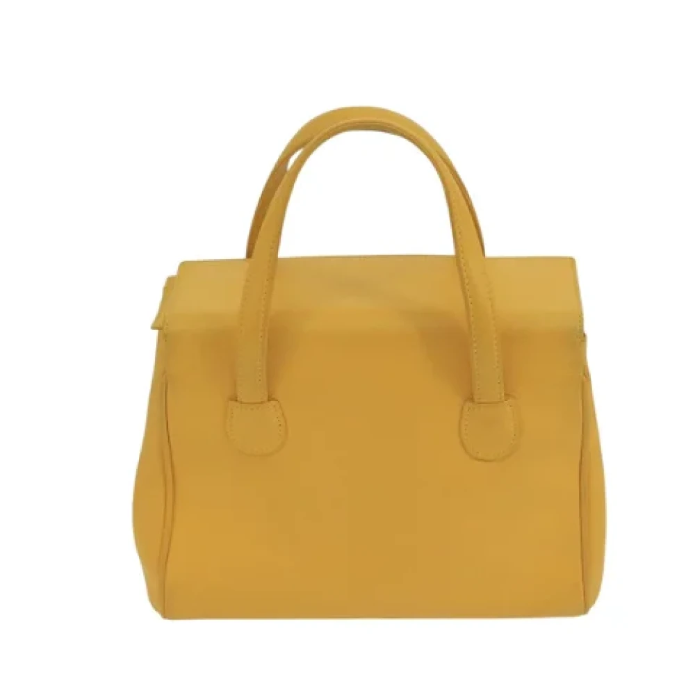 Dior Vintage Pre-owned Leather dior-bags Yellow Dames