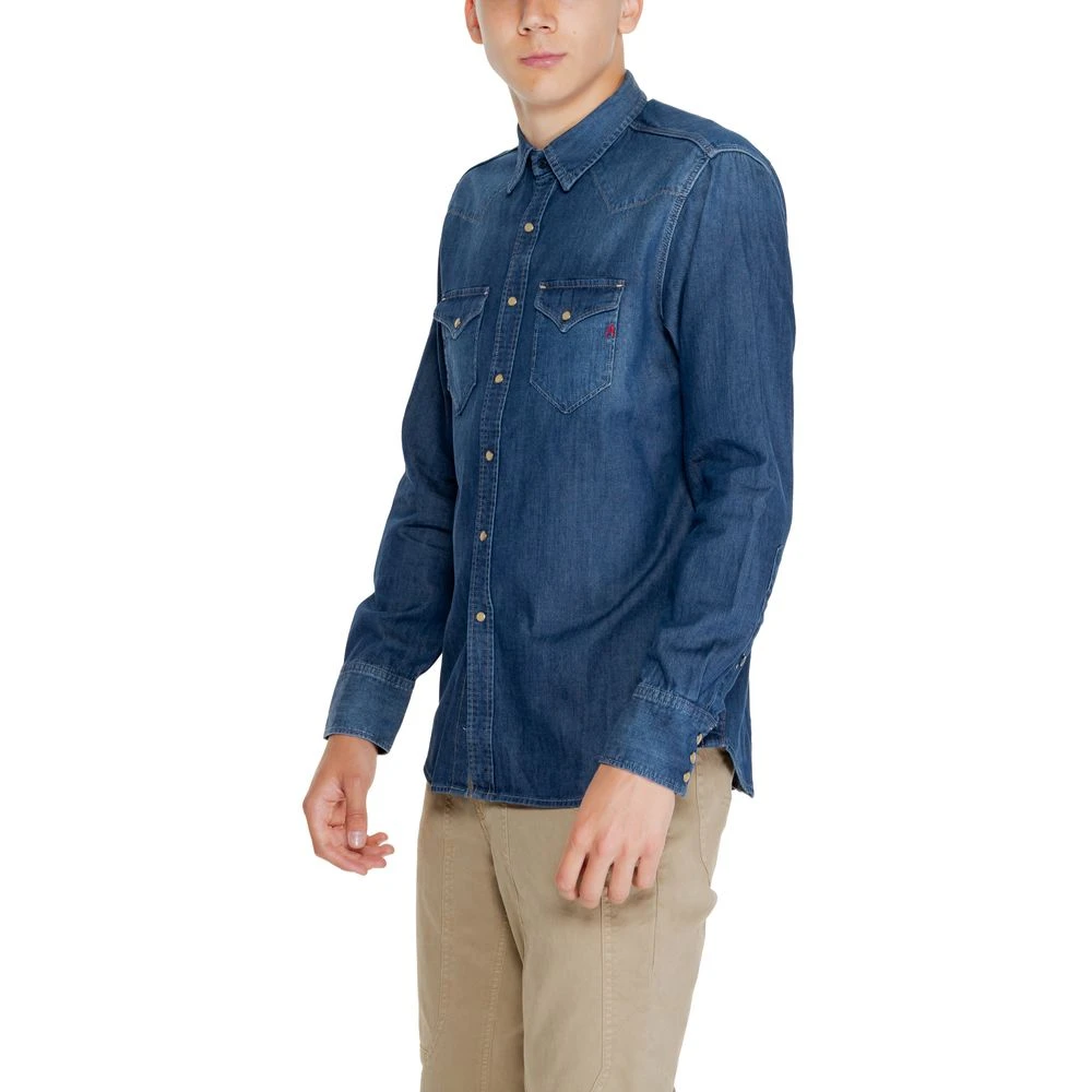 Replay Denim Overhemd Blue Heren