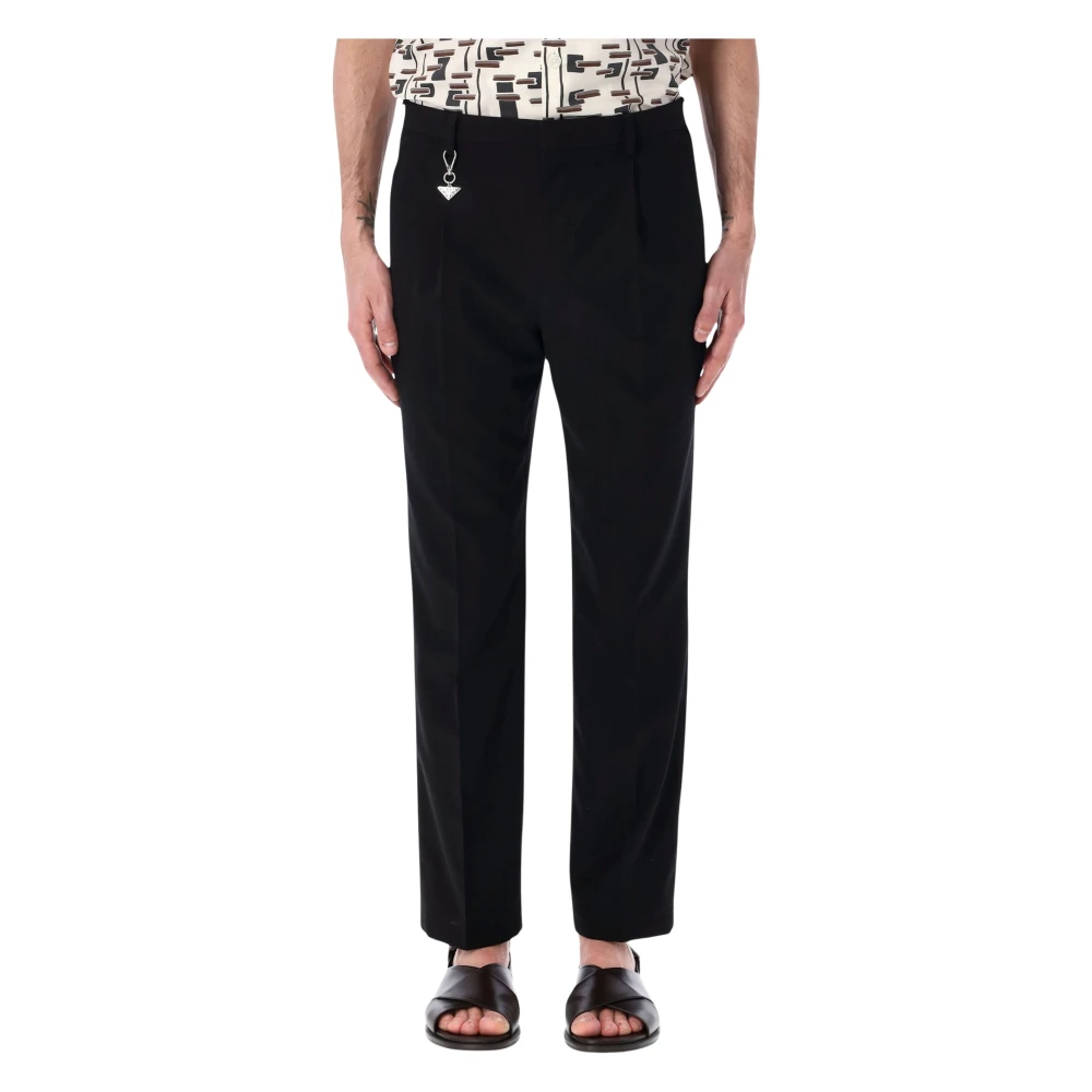 Prada Men's Black Sweatpants With Keychain - Image 2