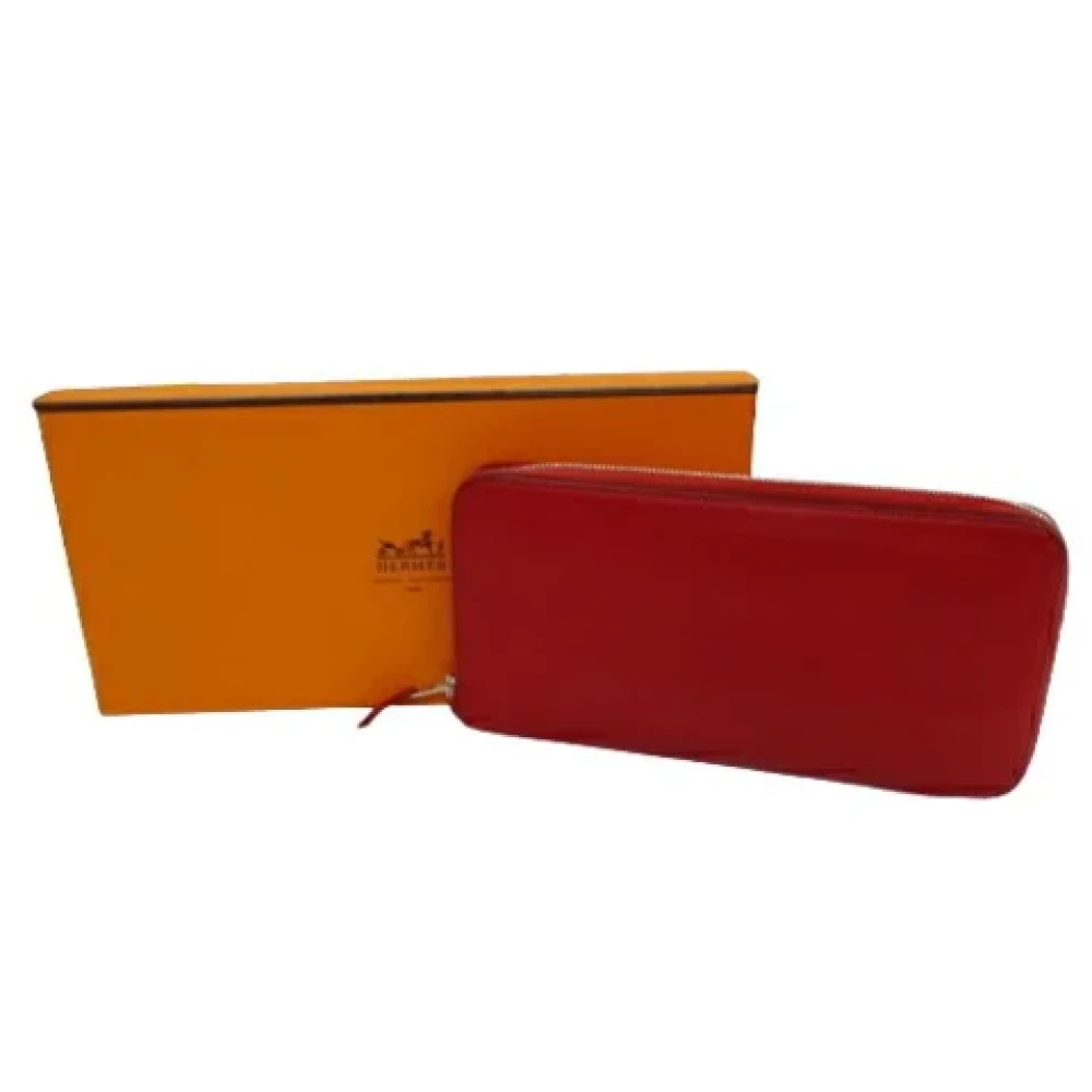 Hermès Vintage Pre-owned Canvas wallets Red Dames