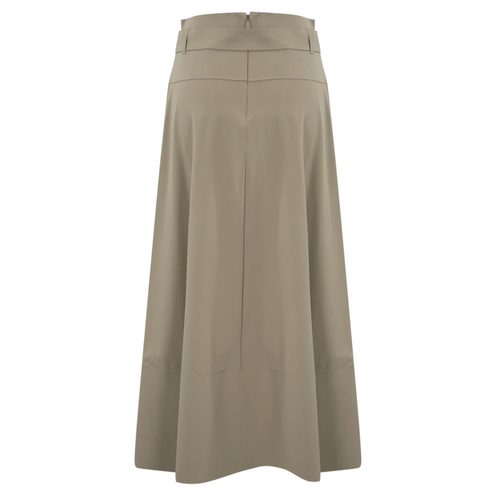 Max Mara Midi rok van technische jersey stof Beige Dames