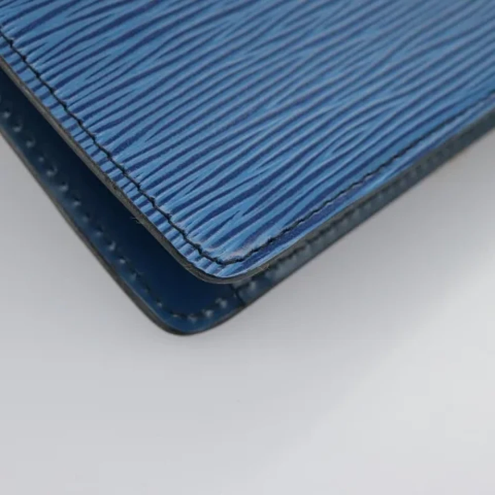Louis Vuitton Vintage Pre-owned Leather clutches Blue Dames