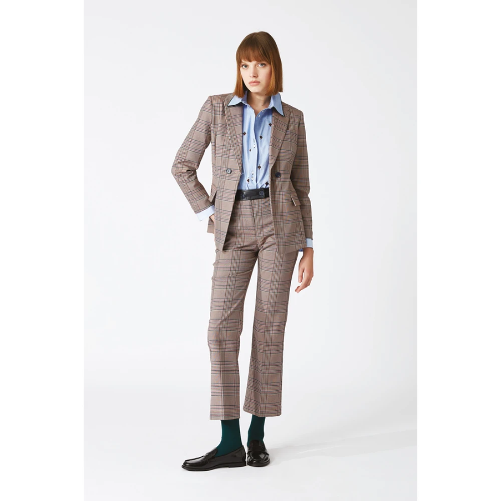 Nenette Blauwe Pailletten Zak Shirt Blue Dames