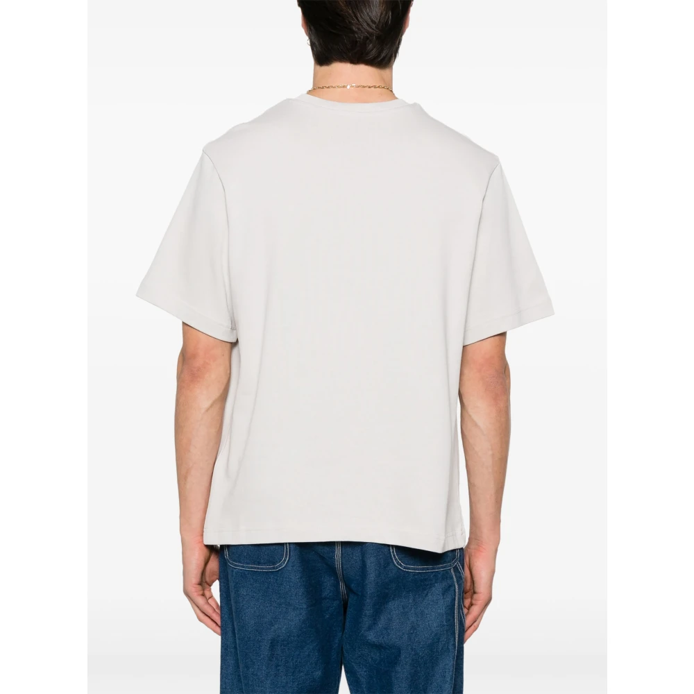 Casablanca Grijze T-shirts en Polos met Rubber Patch Gray Heren
