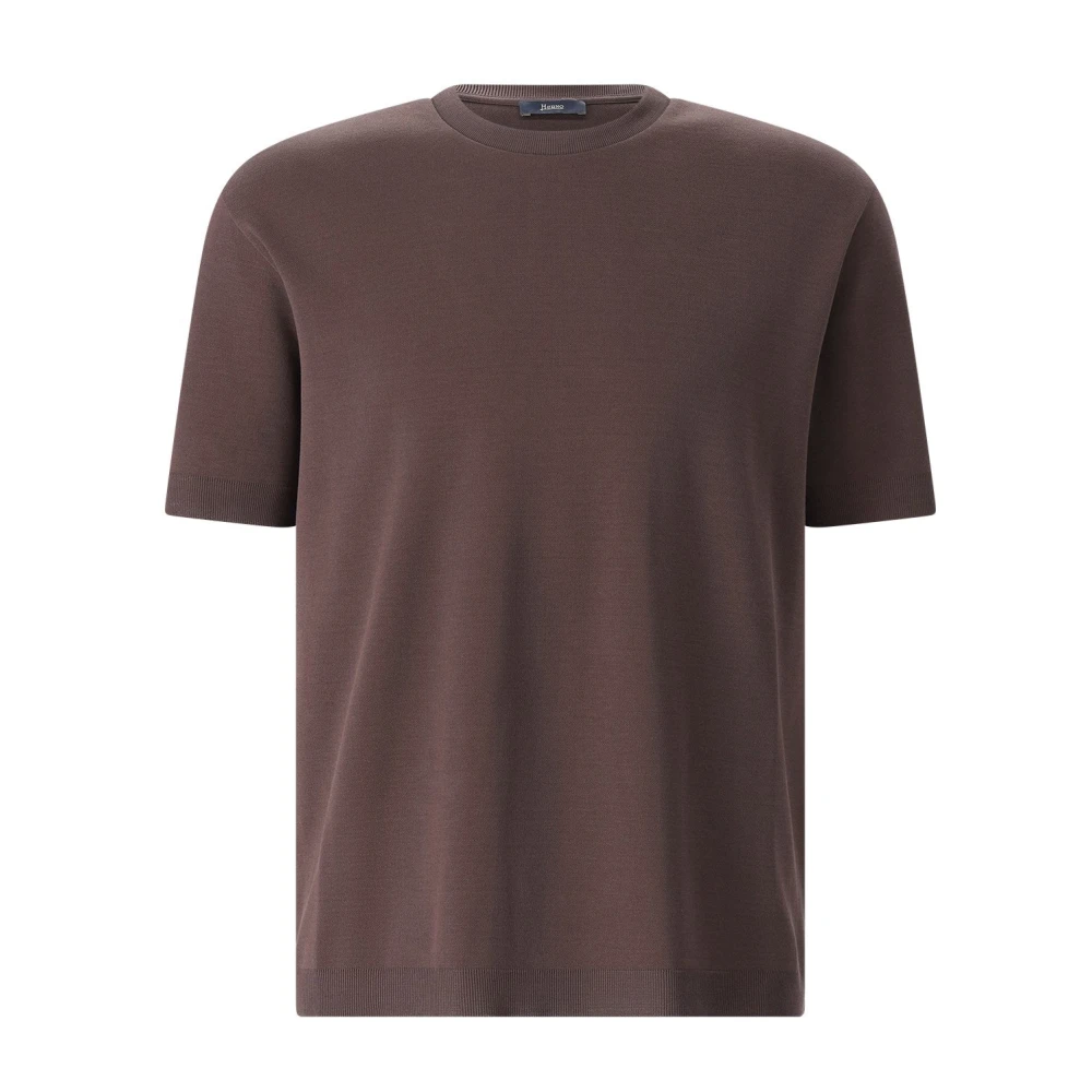 Herno Hombre Marrón Camisetas, Talla: L