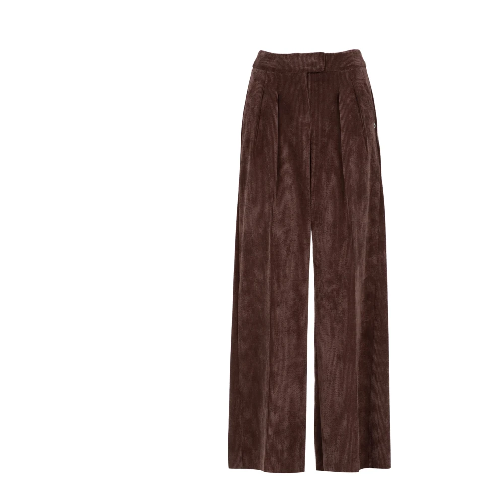 Pennyblack Bruine Corduroy Broek met Wijde Pijpen Brown Dames