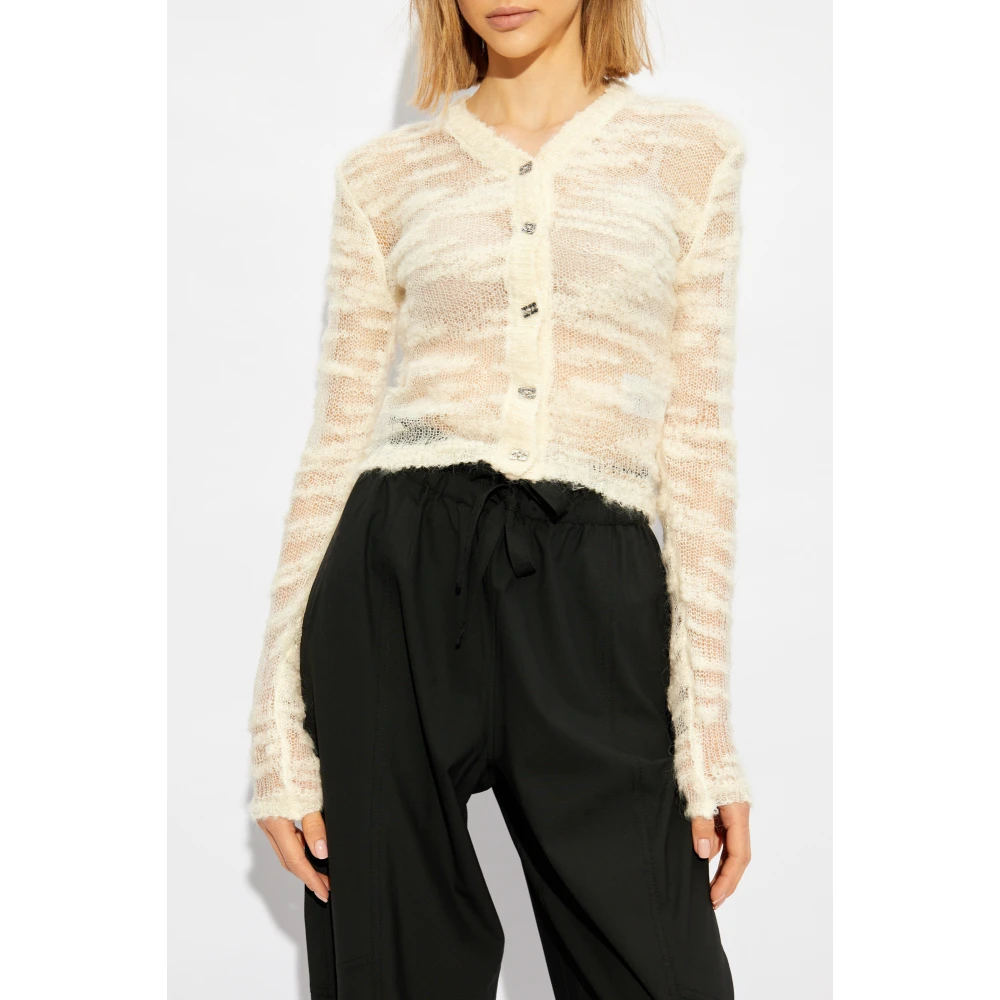 Ganni Geknoopte Vest Beige Dames