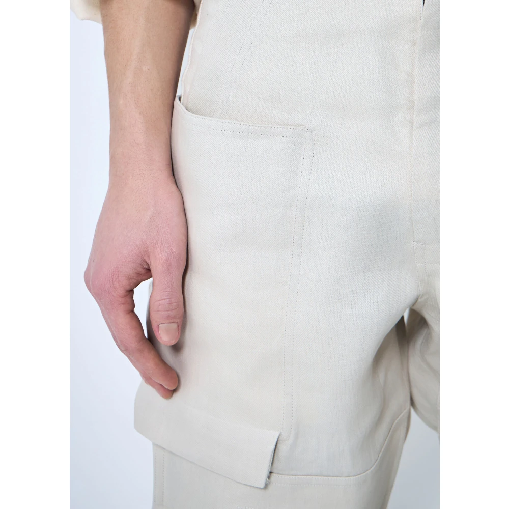 Rick Owens Structured Cargo Pants Beige Heren