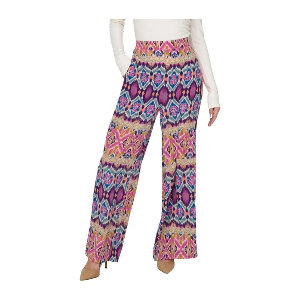 Only Lente Zomer Palazzo Broek Collectie Multicolor Dames