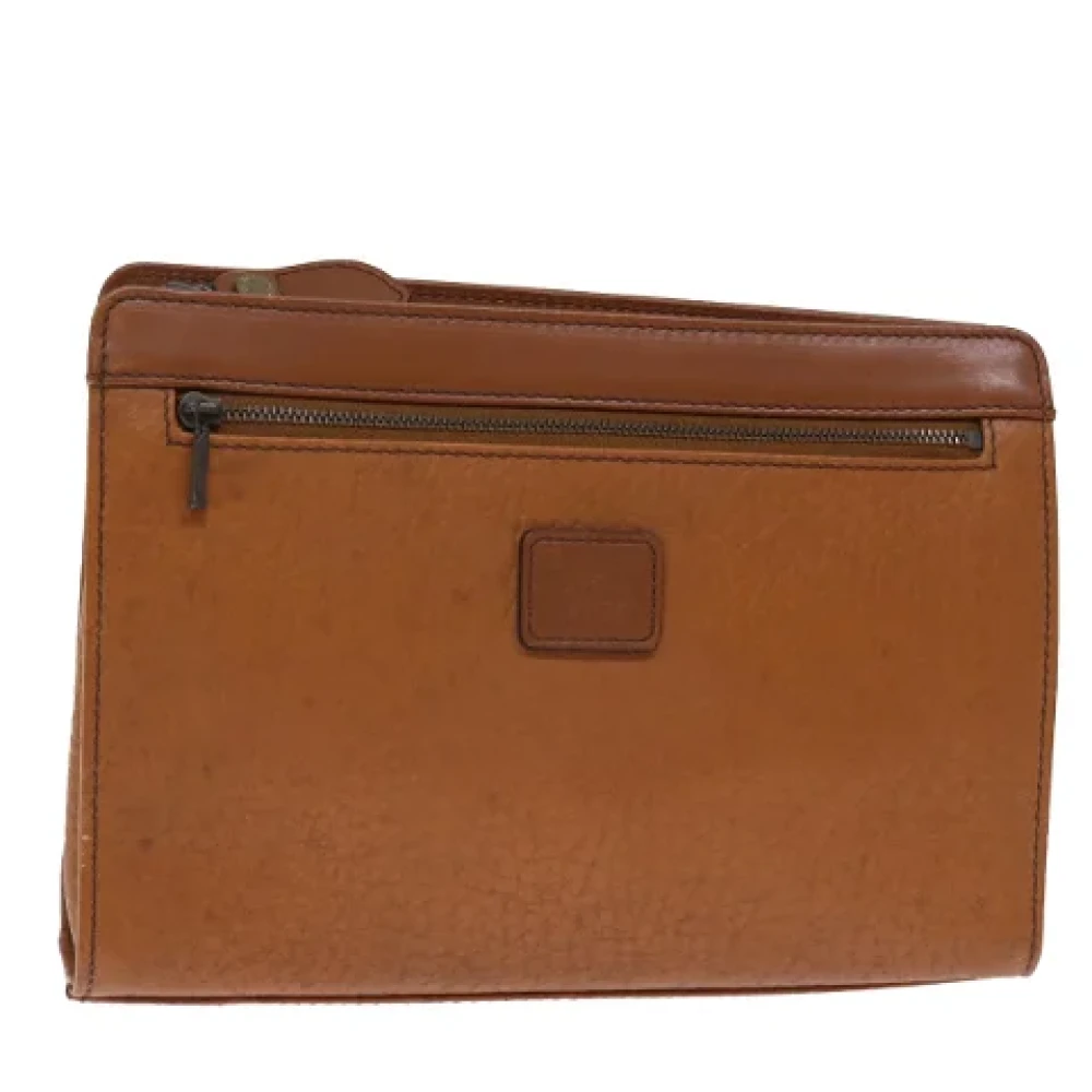 Burberry Vintage Pre-owned Leather clutches Brown Dames