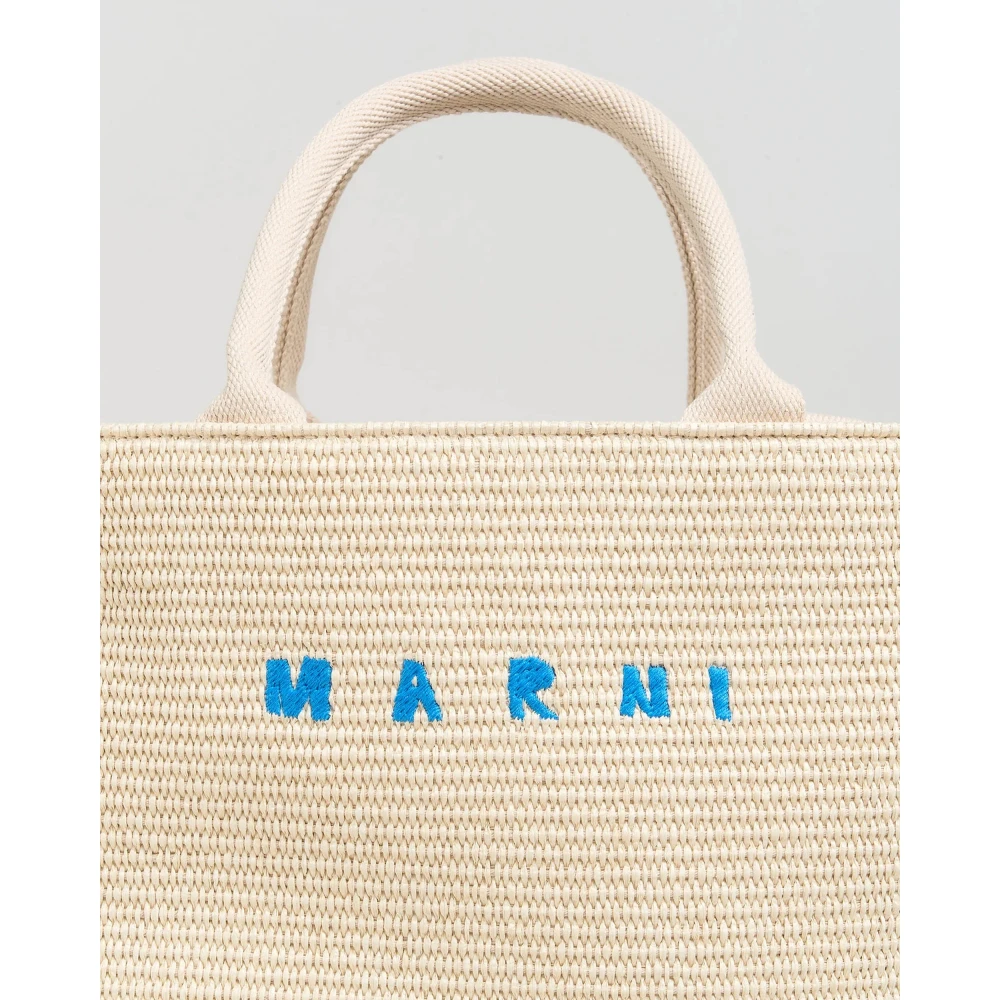 Marni Witte Katoen en Polyamide Schoudertas White Dames