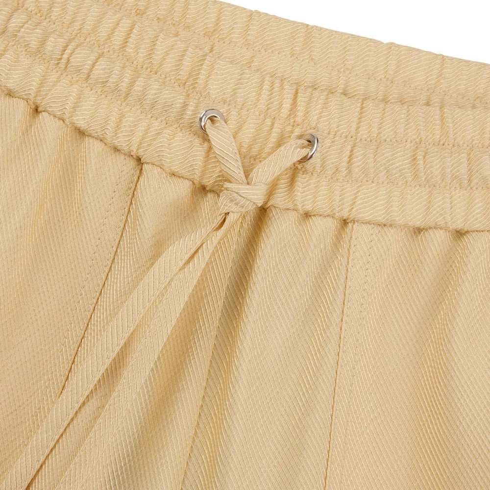 Hugo Boss Gele Talisia Broek met Koordsluiting Yellow Dames