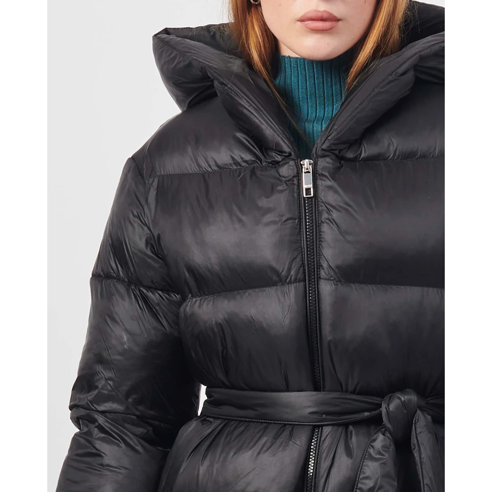 Hugo Boss Capuchon Pufferjas Black Dames