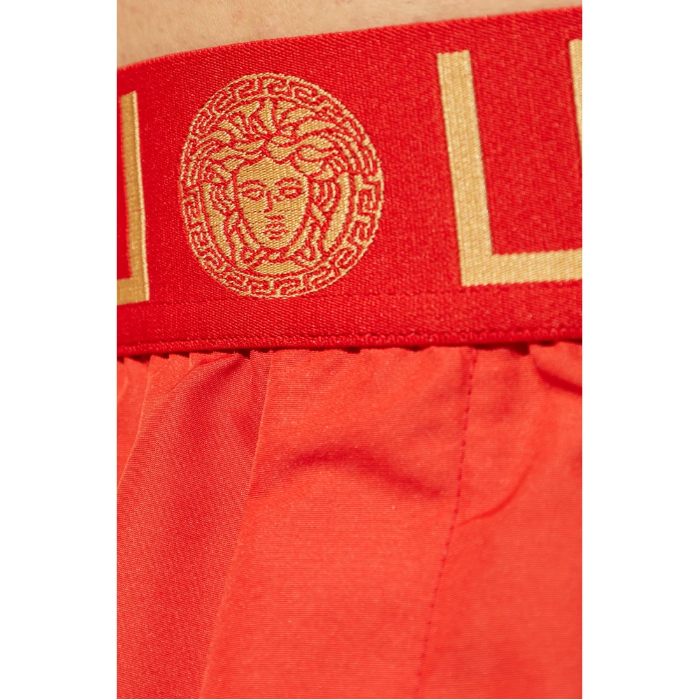 Versace Zwembroek met logo Red Heren
