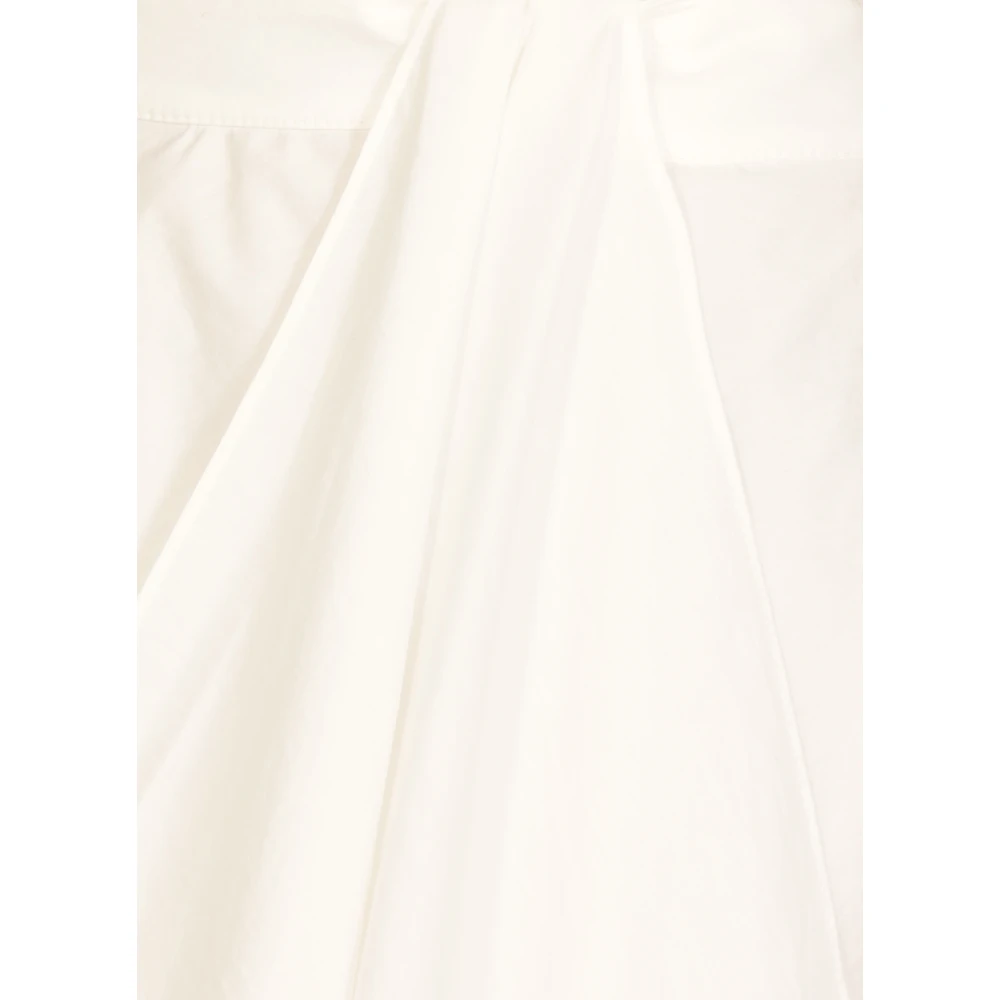 BRUNELLO CUCINELLI Witte Katoenen Asymmetrische Rok White Dames