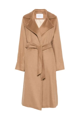 Beige Kamelull Kappa med Bä