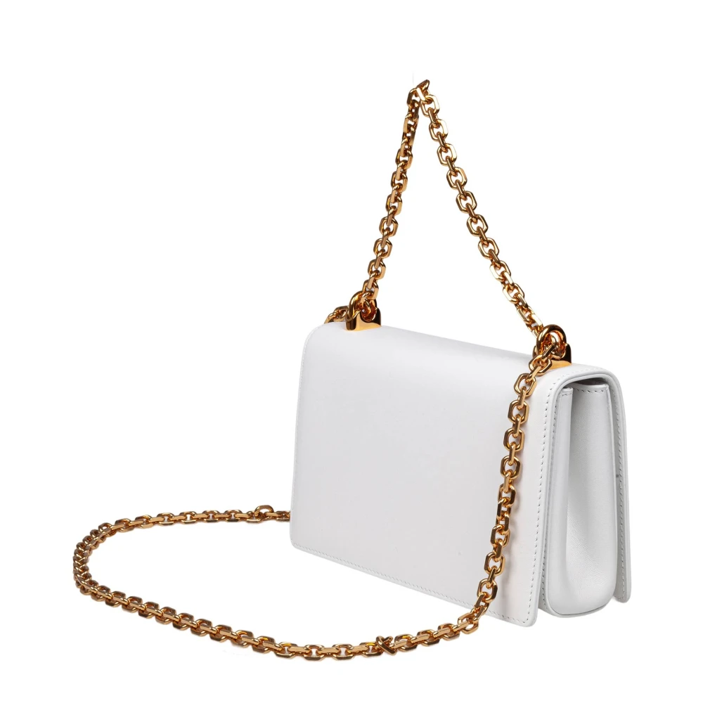 Dolce & Gabbana Barokstijl Wit Nappa Leren Schoudertas White Dames