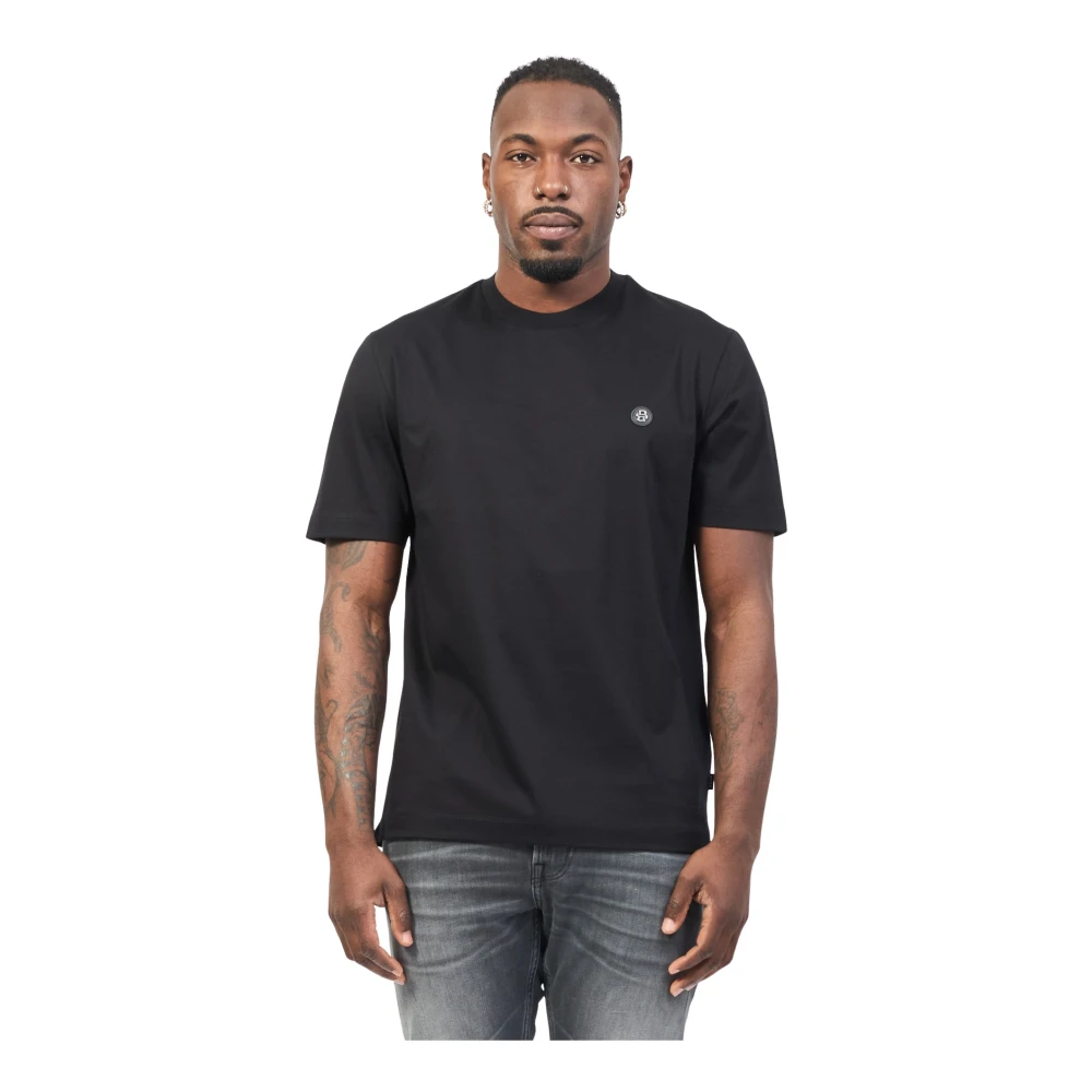 Boss Black T-Shirt With Double B Monogram - Male - T-Shirts - Black - M - Tops