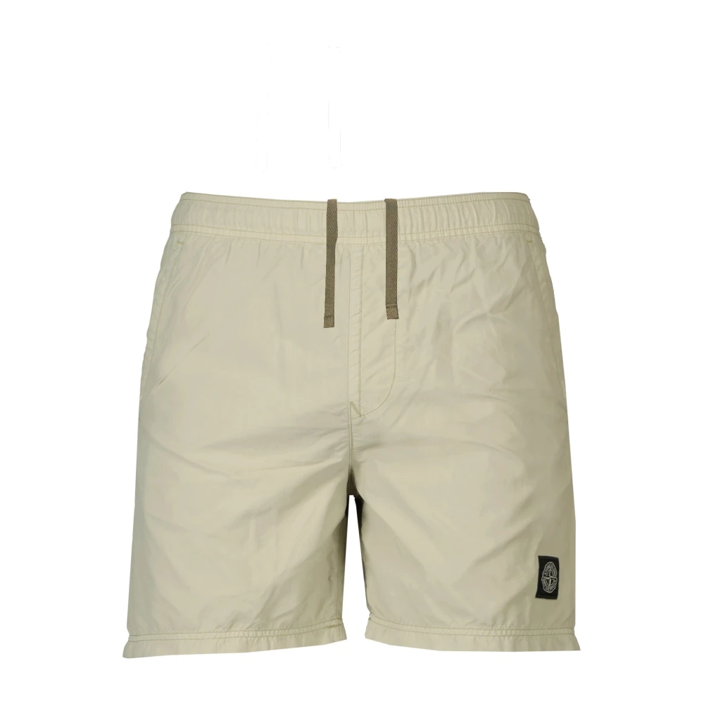 Stone Island Kompas Logo Zwemshorts 'Sand' Beige Heren