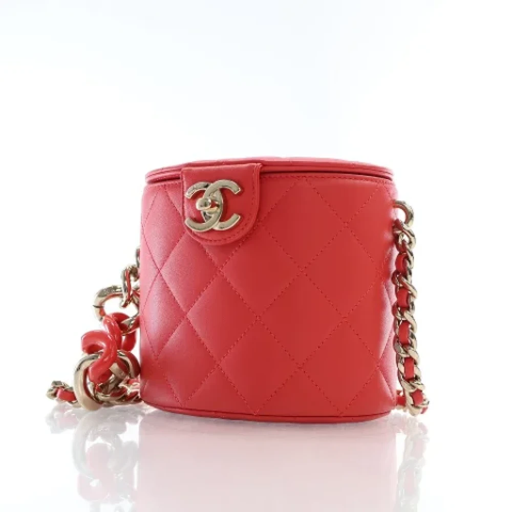Chanel Vintage Pre-owned Leather handbags Orange Dames