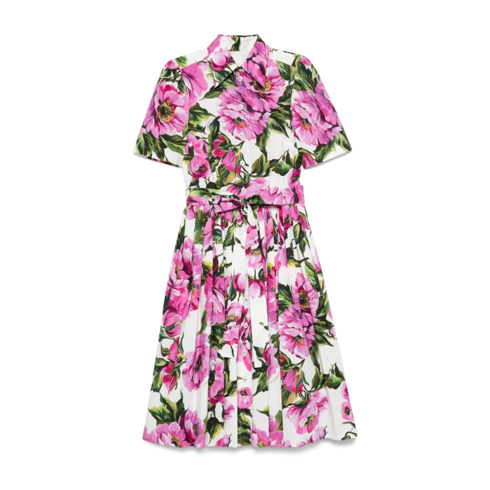 Dolce & Gabbana Bianco E Fucsia Jurk Dameskleding Multicolor Dames