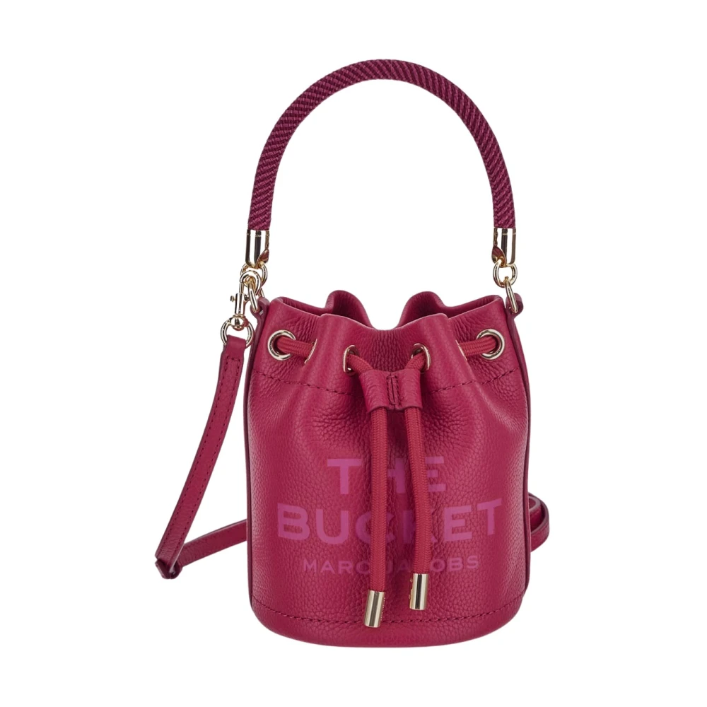 Marc Jacobs Grained Faux-Leather Bucket Tas Pink Dames