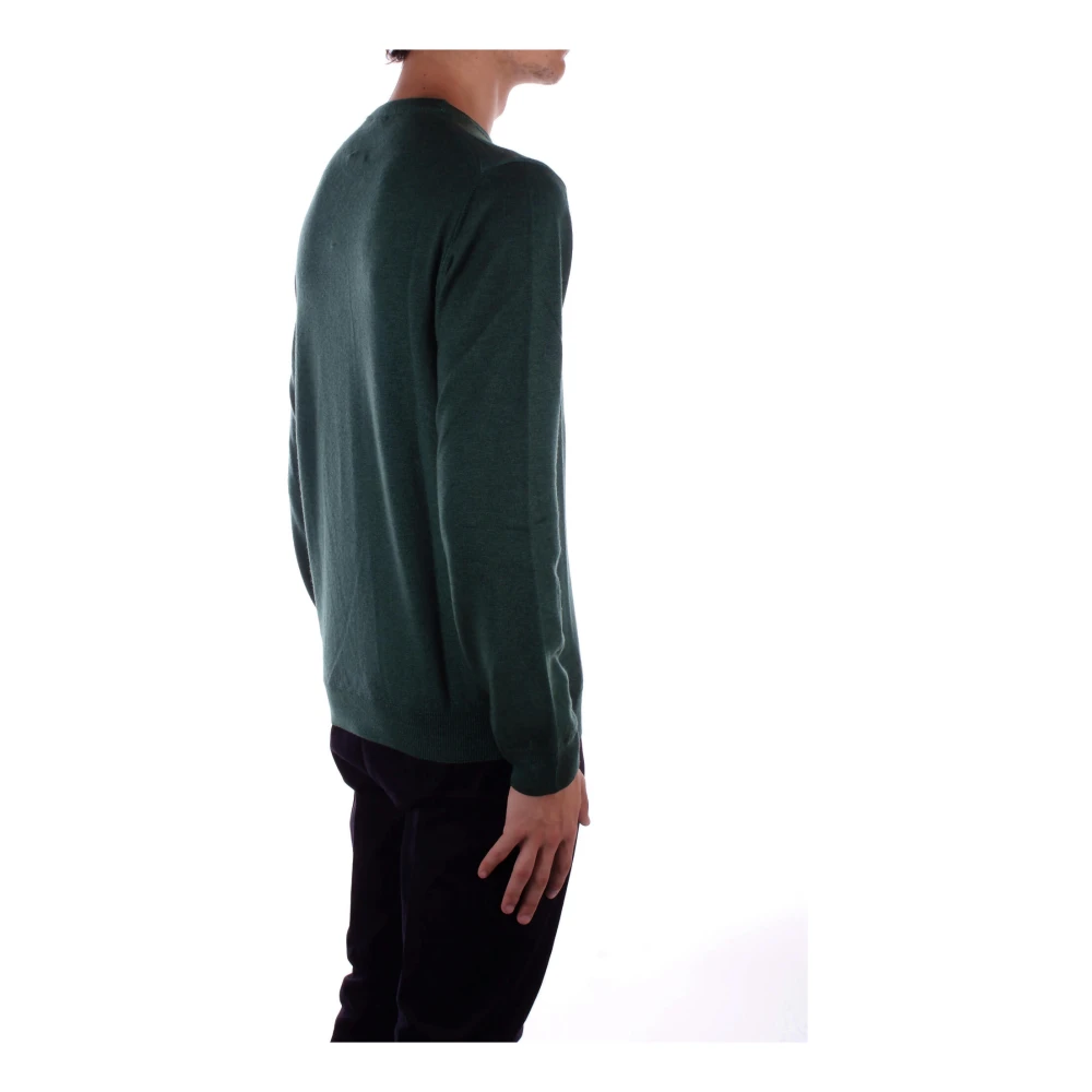 Woolrich Logo Front Sweater Green Heren