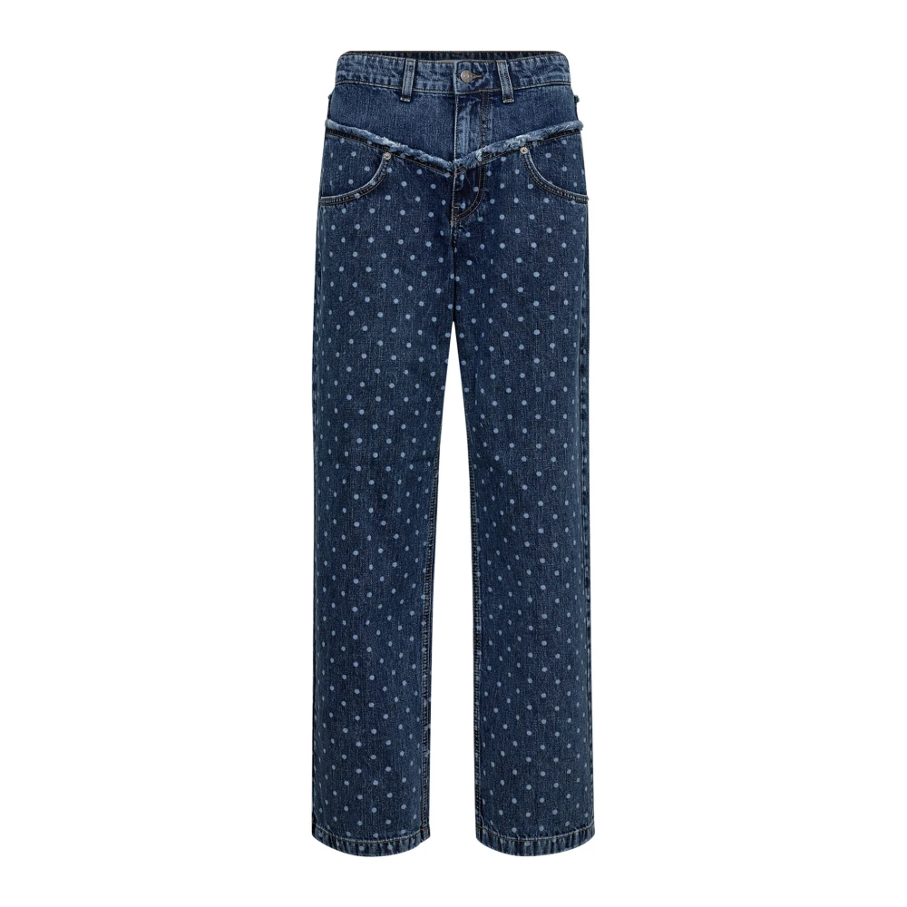 Co'Couture Darincc Dot Block Jeans Blauw Blue Dames