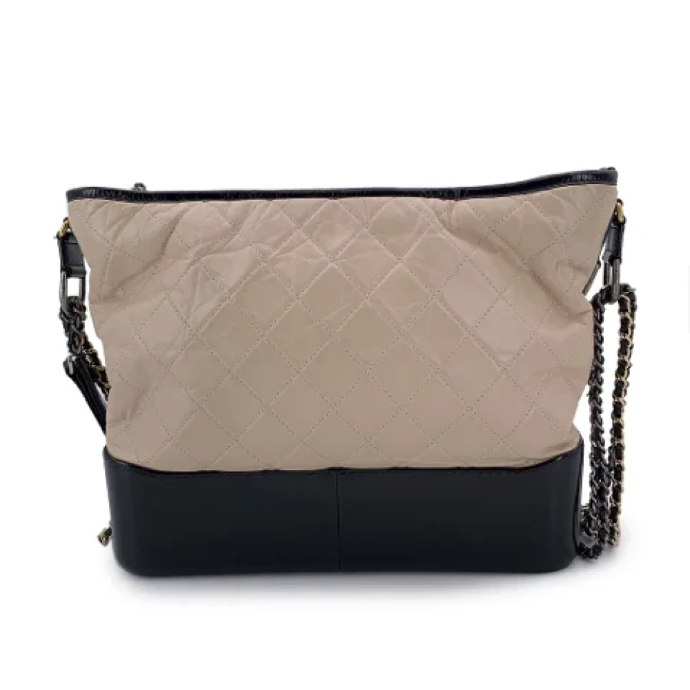 Chanel Vintage Pre-owned Leather chanel-bags Beige Dames