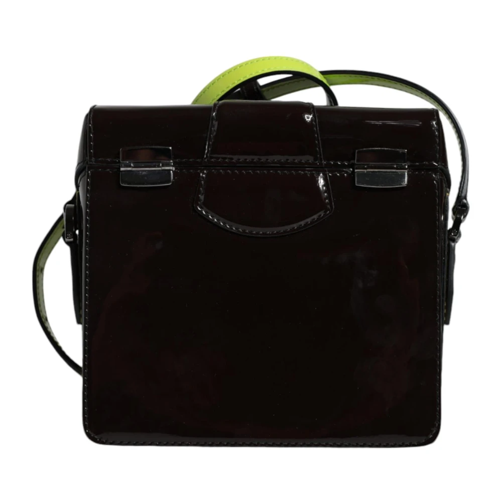 Dolce & Gabbana Zwarte leren Crossbody tas met magnetische sluiting Black Dames