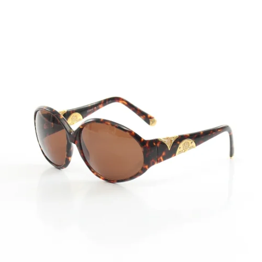 Louis Vuitton Vintage Pre-owned Metal sunglasses Brown Dames