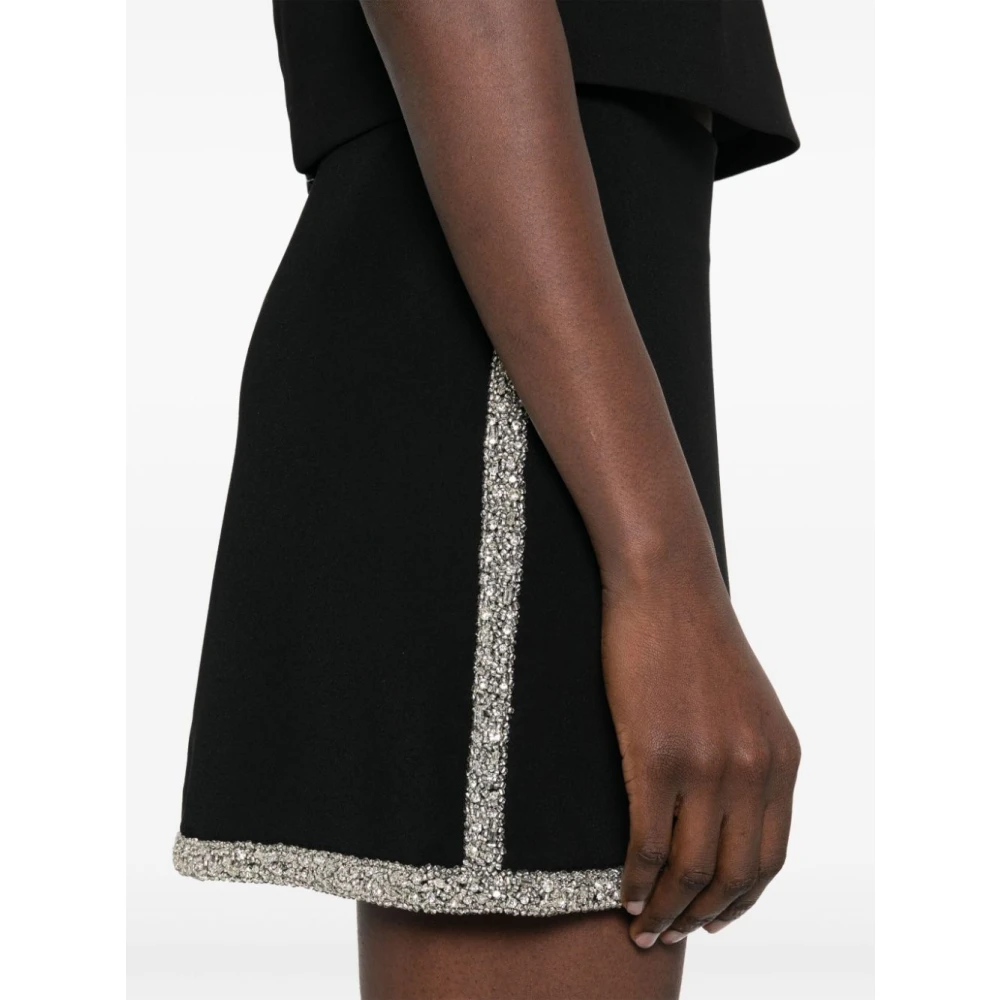 alice + olivia Zwarte Kristalversierde Rok Black Dames