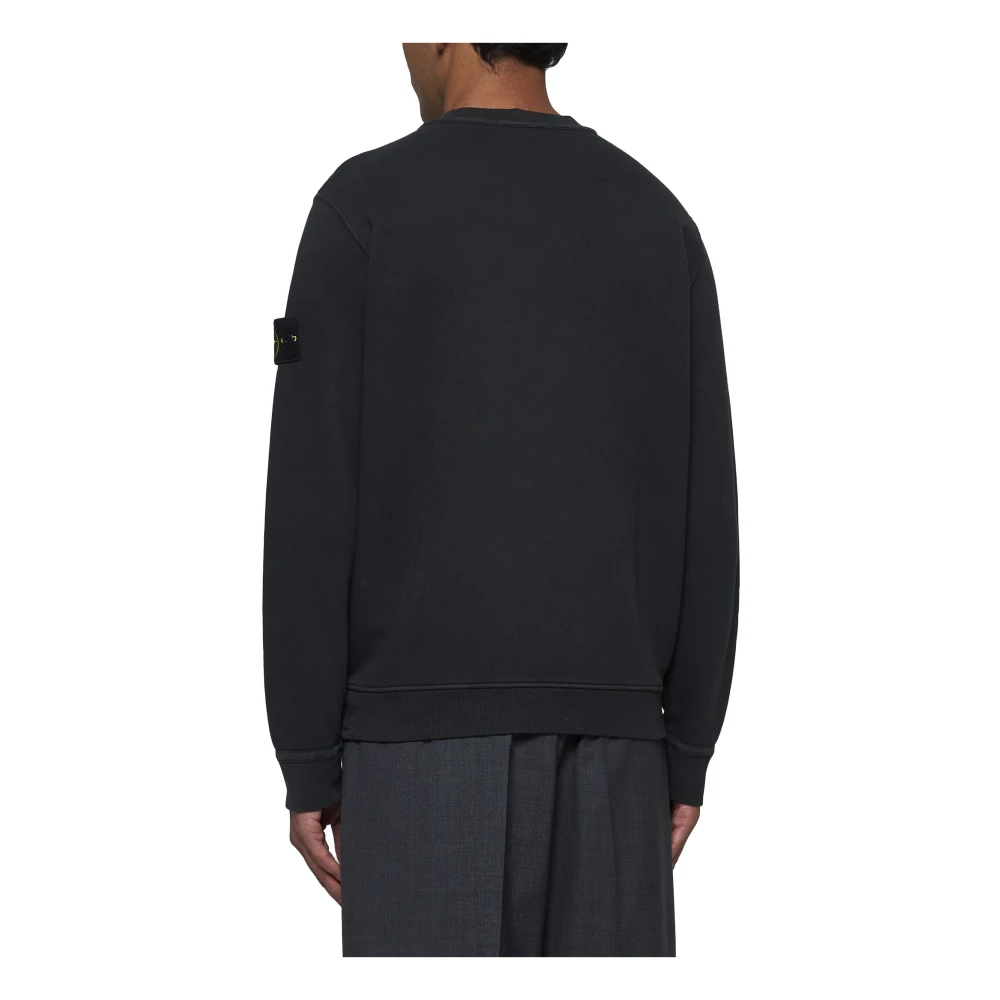 Stone Island Lei Grijs Katoenen Ronde Hals Sweatshirt Gray Heren