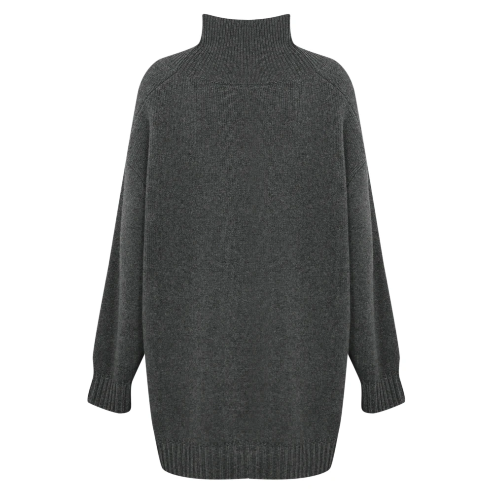 Liviana Conti Kasjmier Hoge Hals Trui Grijs Gray Dames