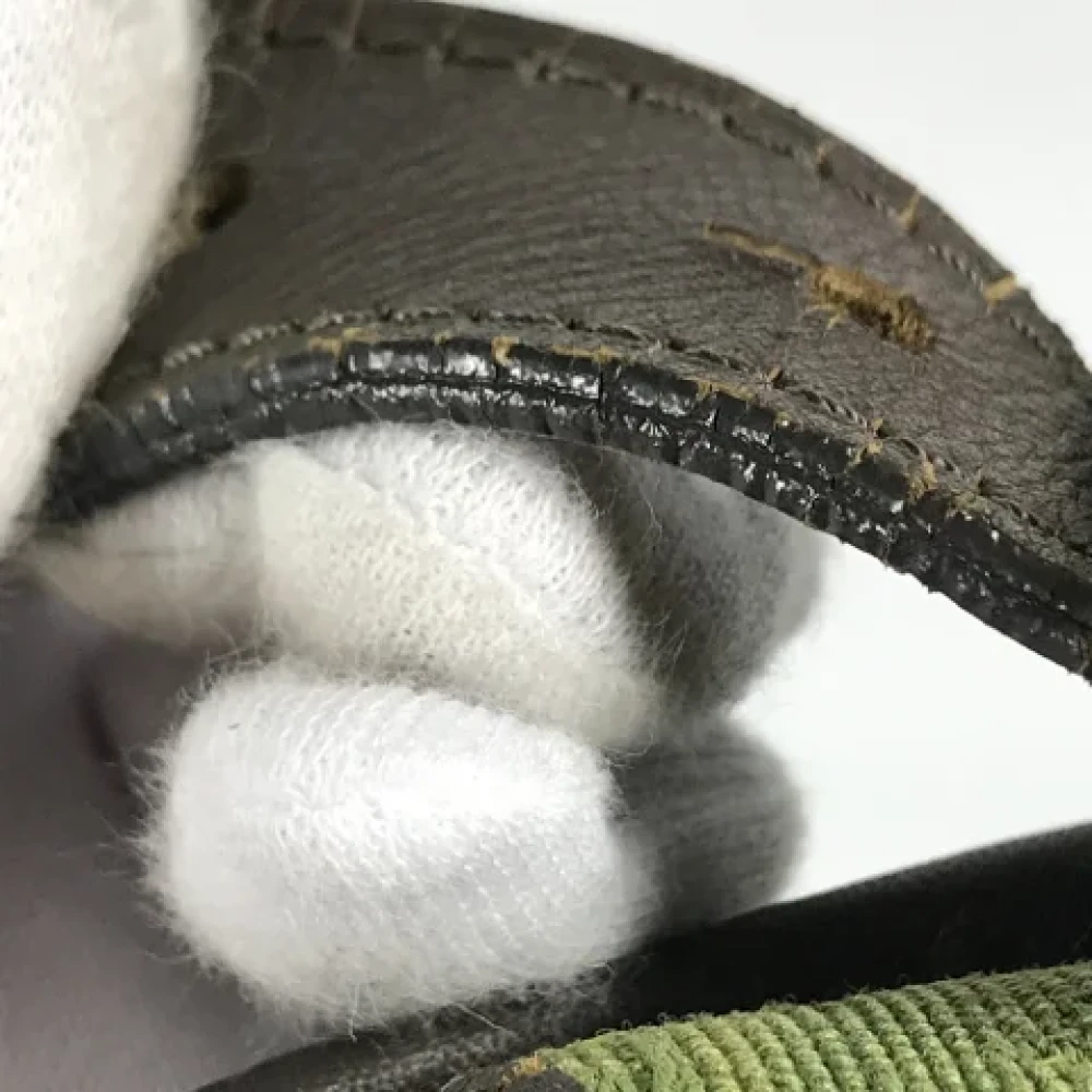 Louis Vuitton Vintage Pre-owned Cotton louis-vuitton-bags Green Dames