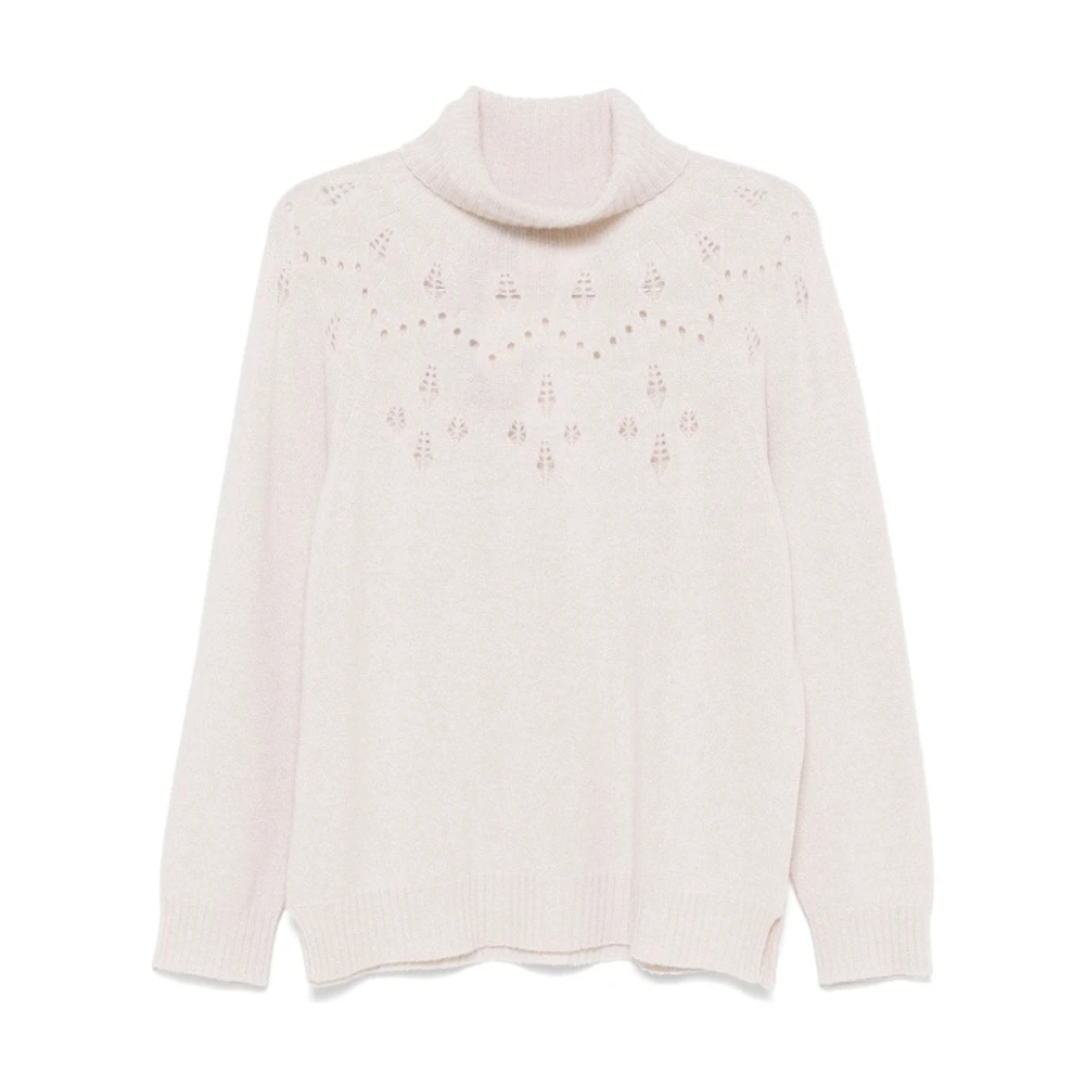 Twinset Women's Beige Stylish Jumper Set - Turtlenecks - Xl - Knitwear