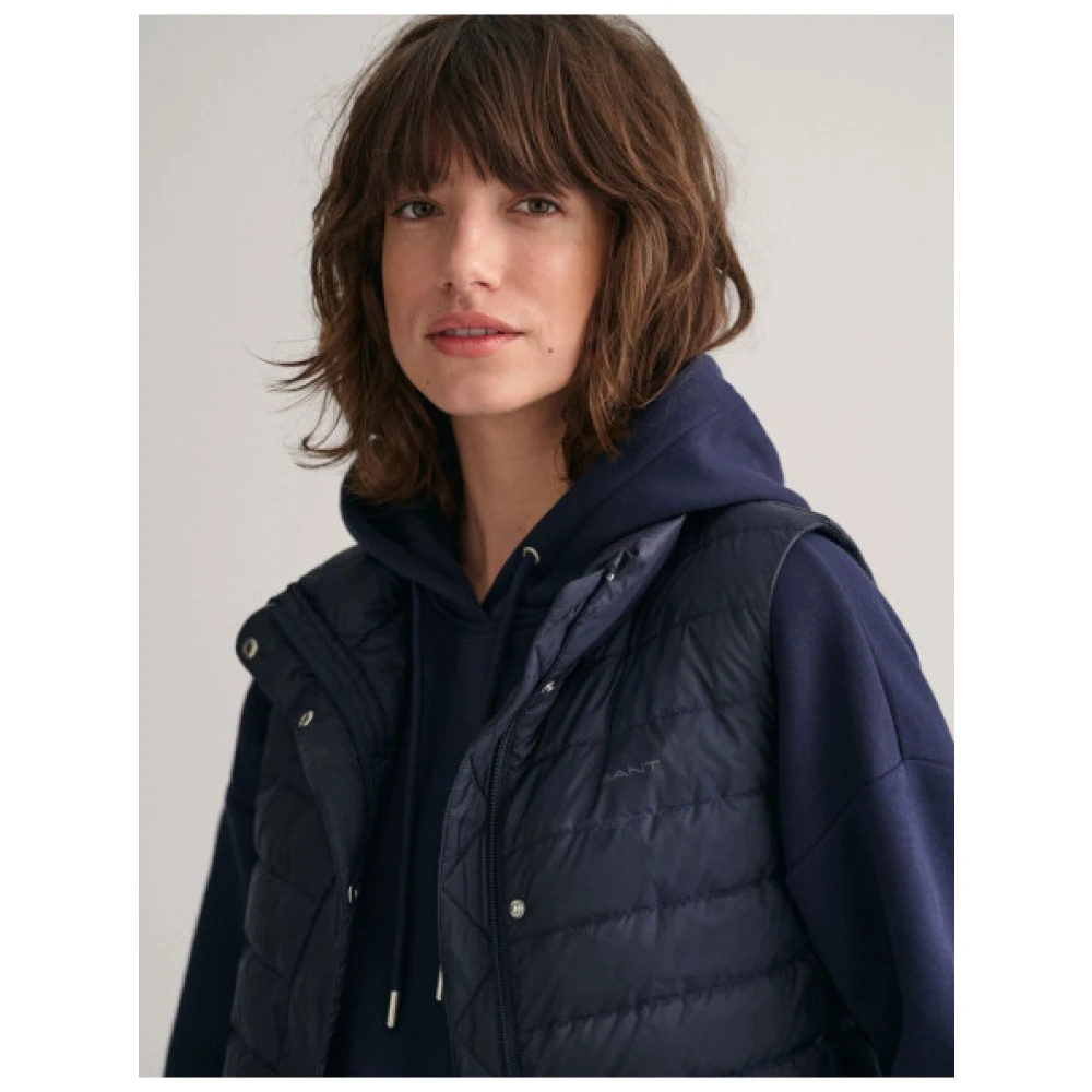 Gant Gewatteerd mouwloos jack Blue Dames